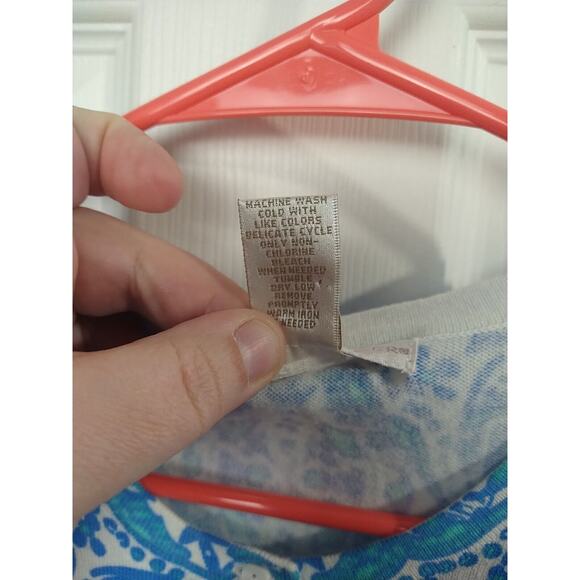 Sarah Spencer Woman XL Cardigan Sweater Aqua Blue White 3/4 Sleeve Button Front - Picture 4 of 8